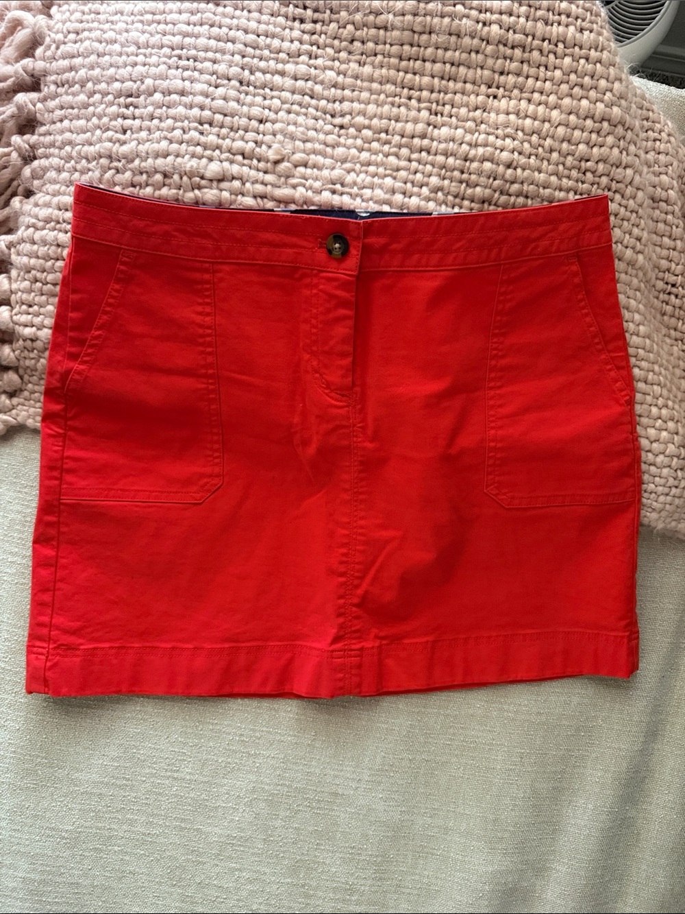 Boden petite soft cotton miniskirt in cherry red